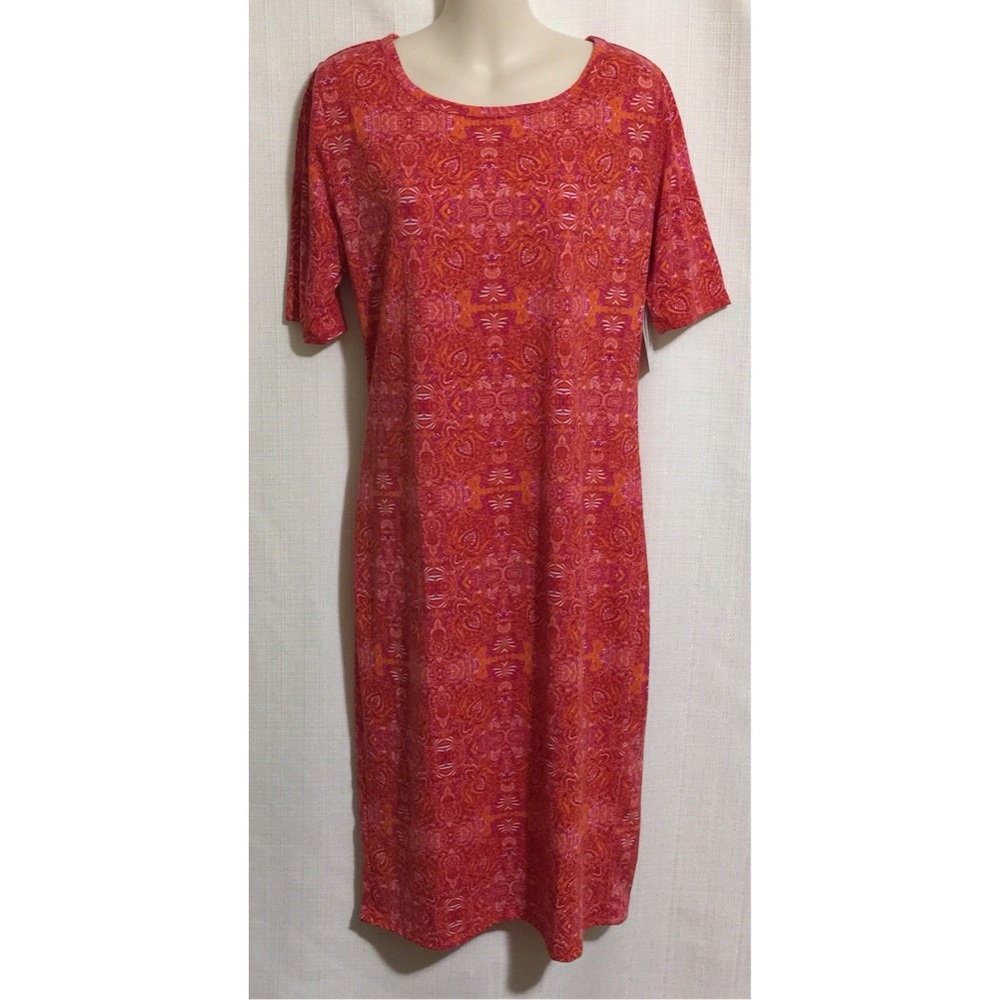LuLaRoe Julia Dress Sz Large - Picture 2 of 6